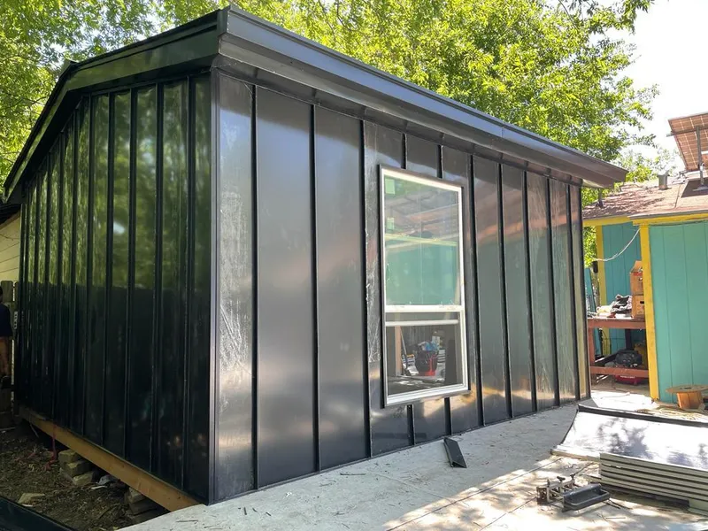 Black standing seam metal wall panels for Metal Roof Installation in Minnetrista